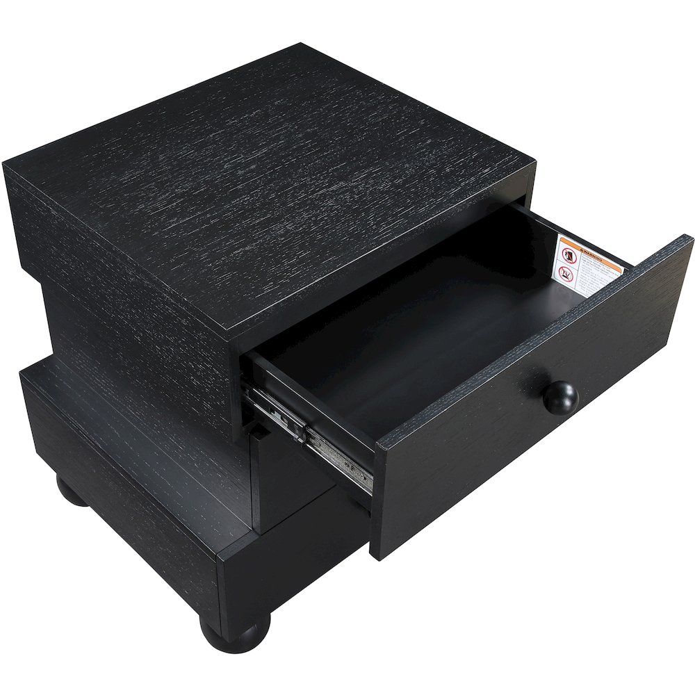Askew Black Night Stand. Picture 7