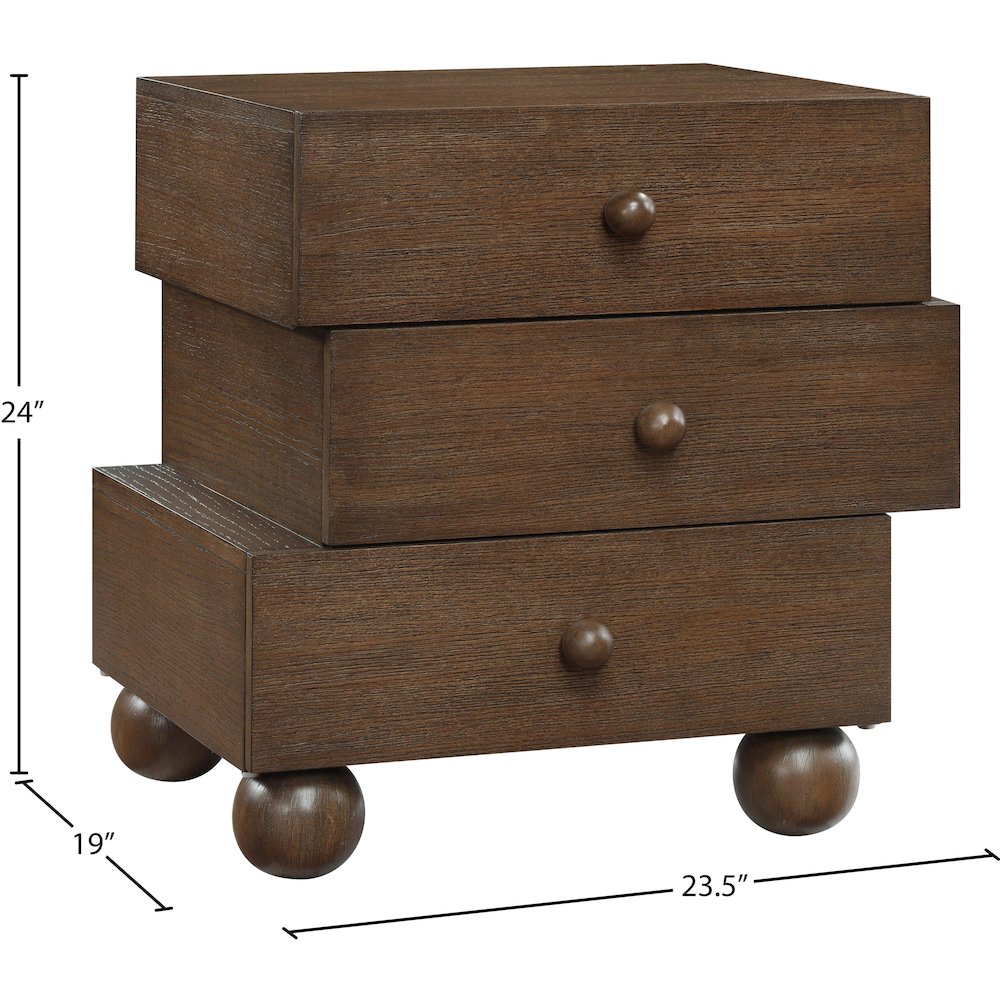 Askew Brown Night Stand. Picture 10