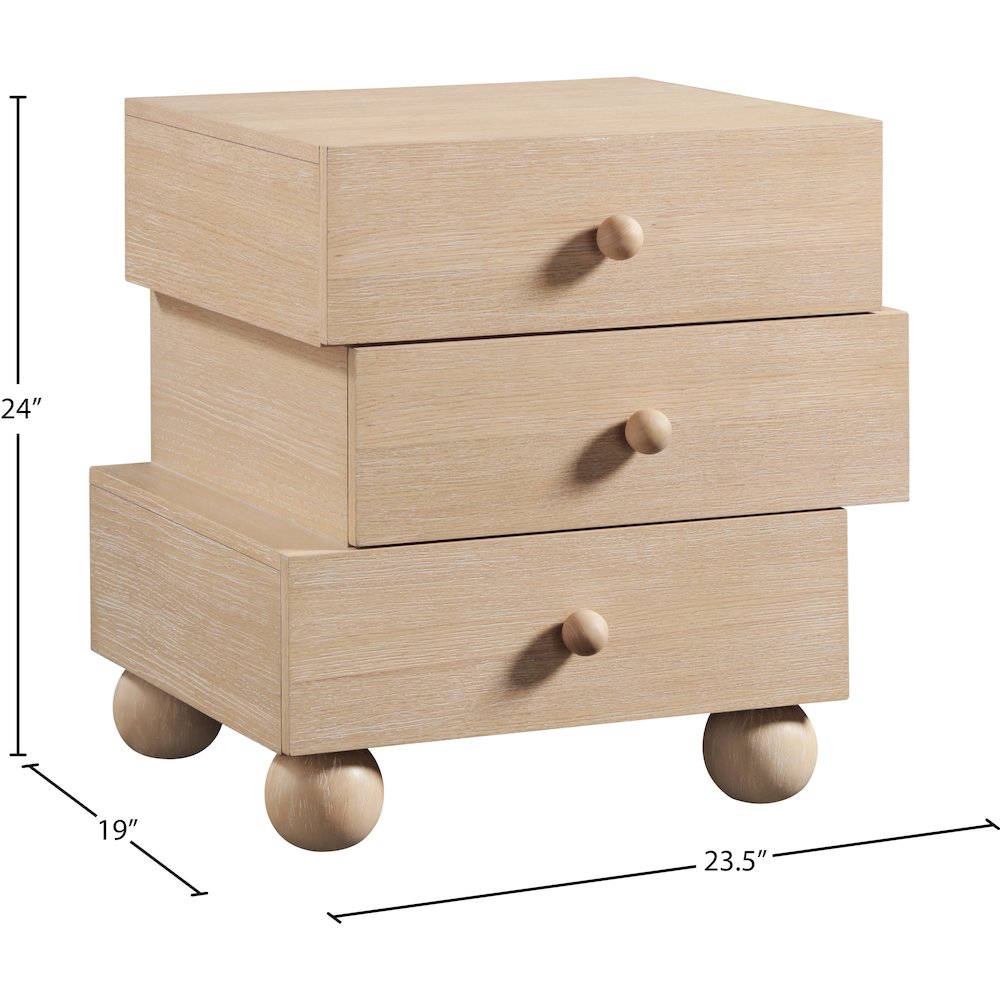 Askew Natural Night Stand. Picture 10