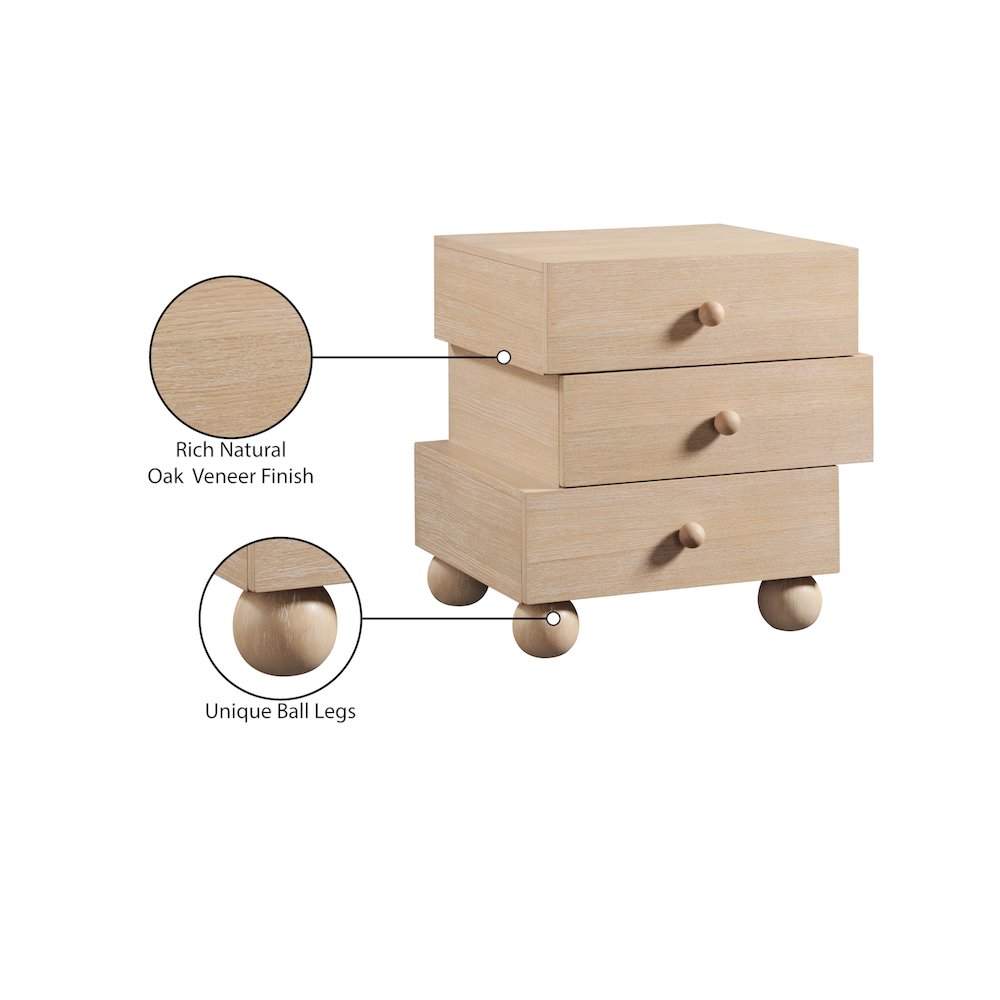 Askew Natural Night Stand. Picture 11