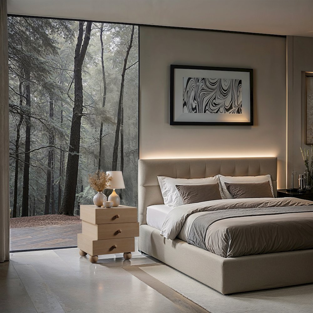 Askew Natural Night Stand. Picture 2