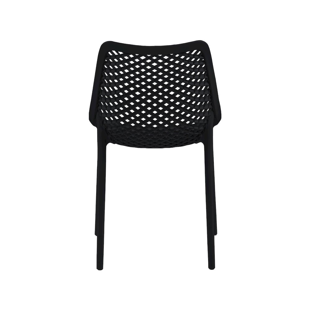 Mykonos Black Outdoor Patio Dining Chair, Set of 4. Picture 3