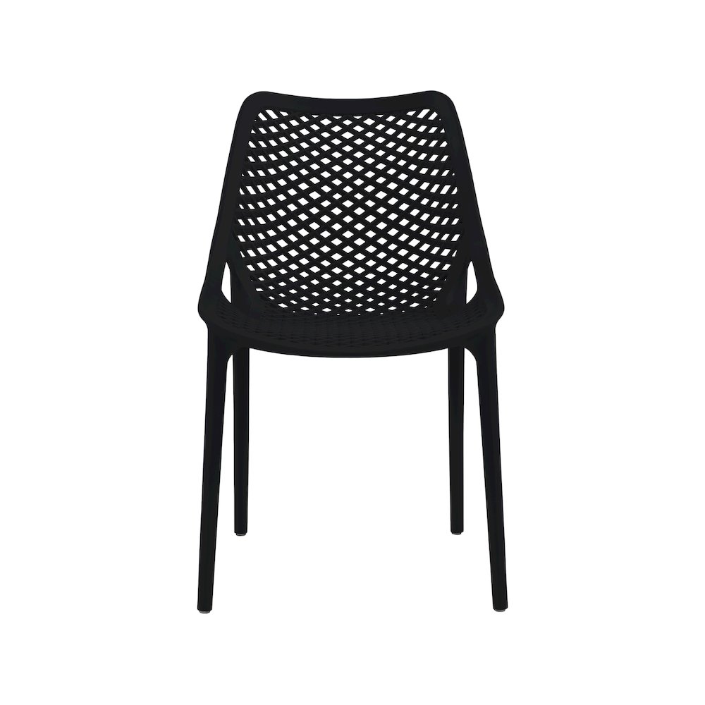 Mykonos Black Outdoor Patio Dining Chair, Set of 4. Picture 4