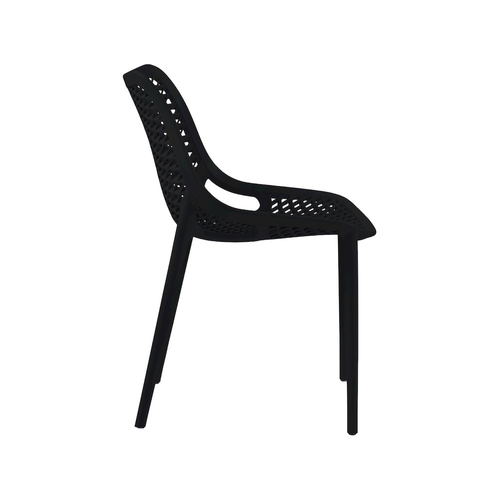Mykonos Black Outdoor Patio Dining Chair, Set of 4. Picture 5
