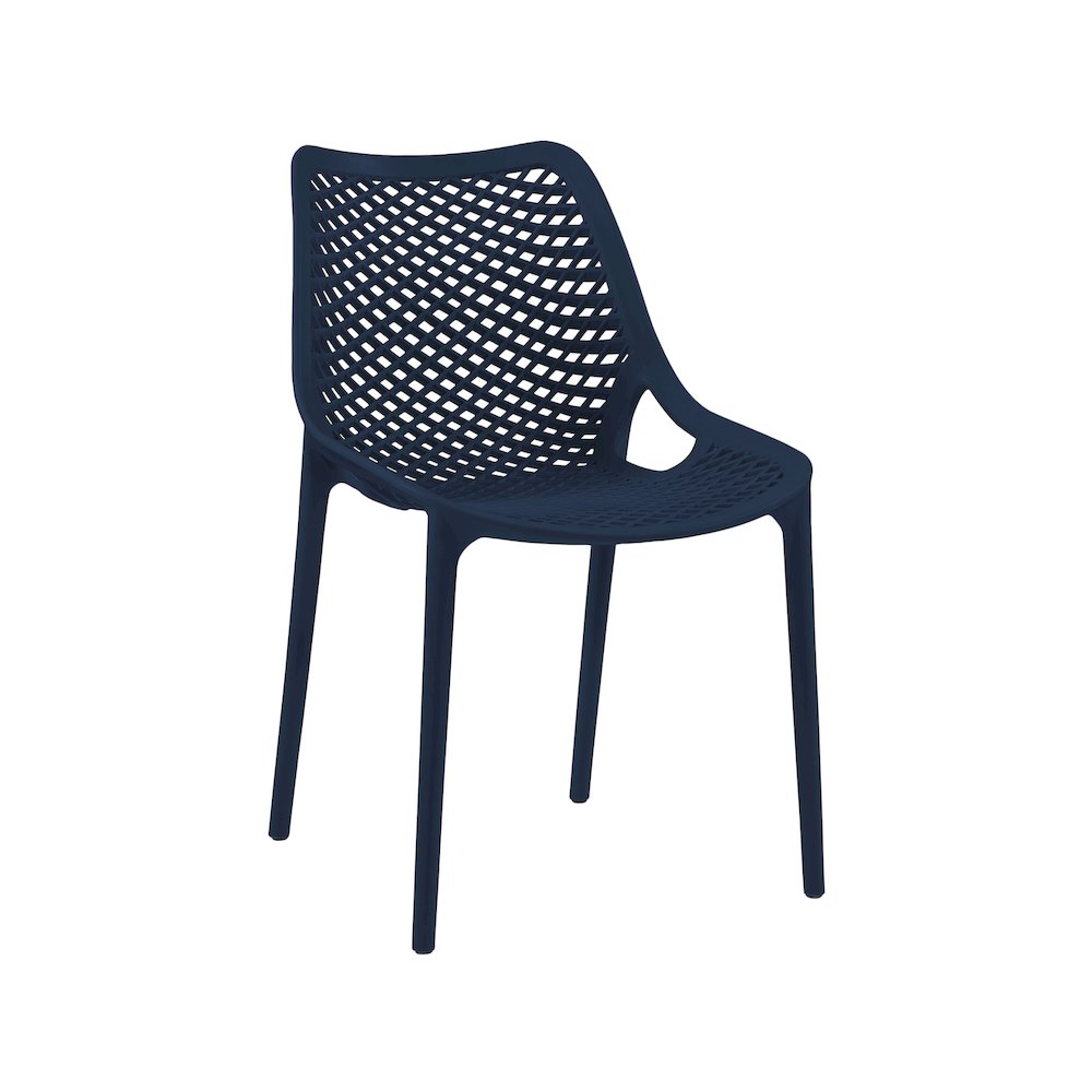 Mykonos Navy Outdoor Patio Dining Chair, Set of 4. Picture 1