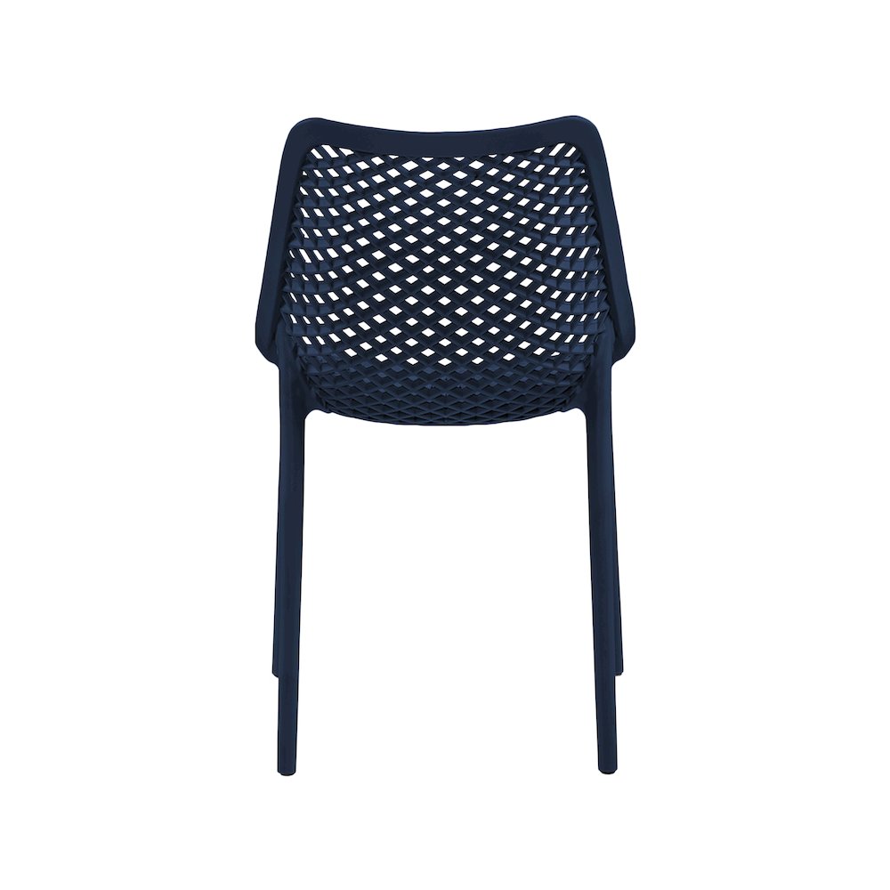 Mykonos Navy Outdoor Patio Dining Chair, Set of 4. Picture 3