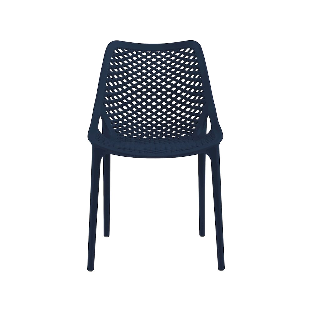 Mykonos Navy Outdoor Patio Dining Chair, Set of 4. Picture 4
