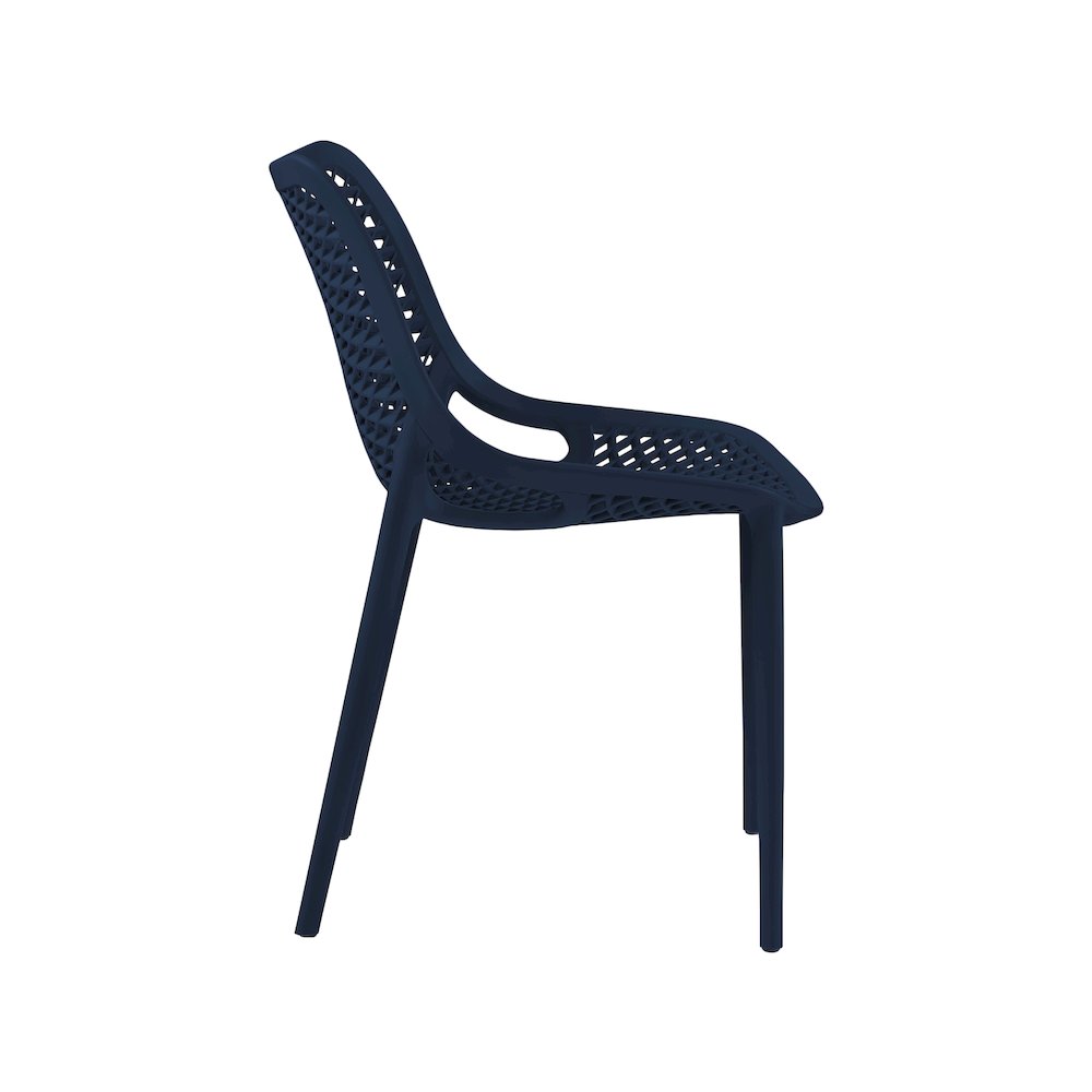 Mykonos Navy Outdoor Patio Dining Chair, Set of 4. Picture 5