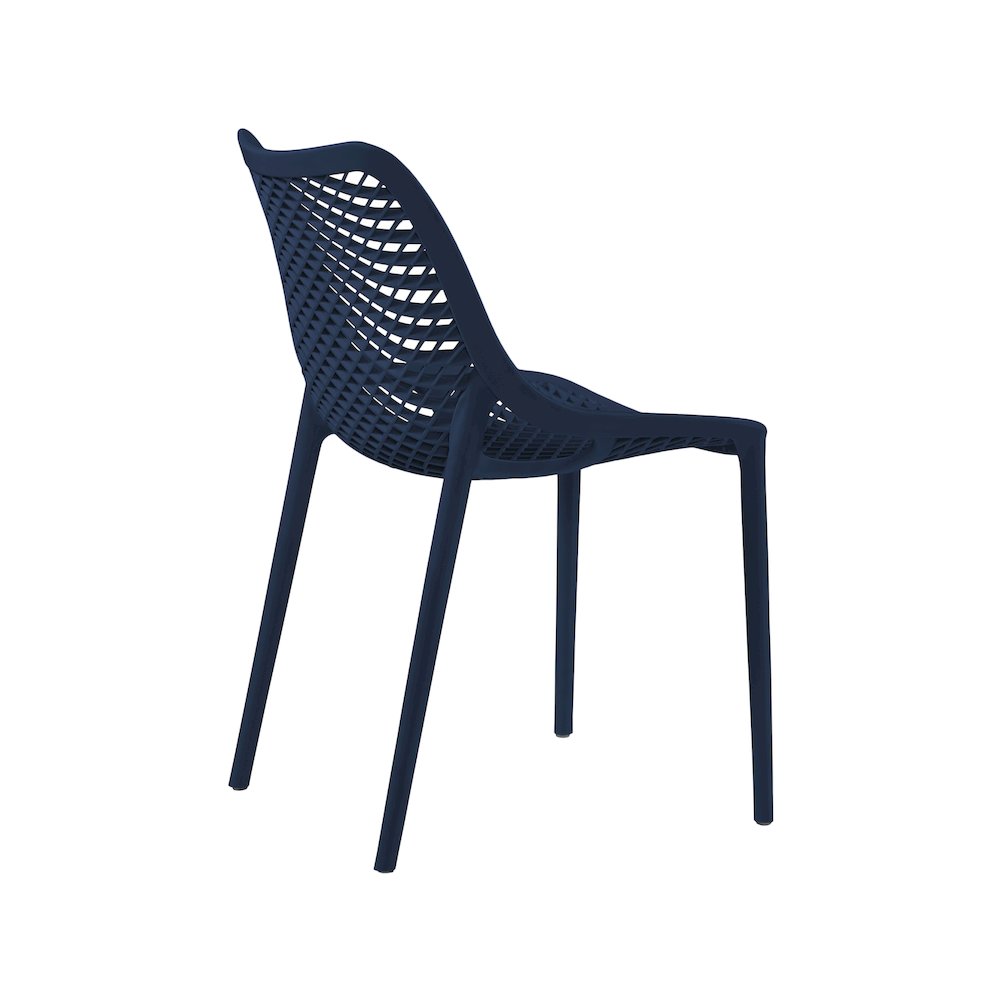 Mykonos Navy Outdoor Patio Dining Chair, Set of 4. Picture 7