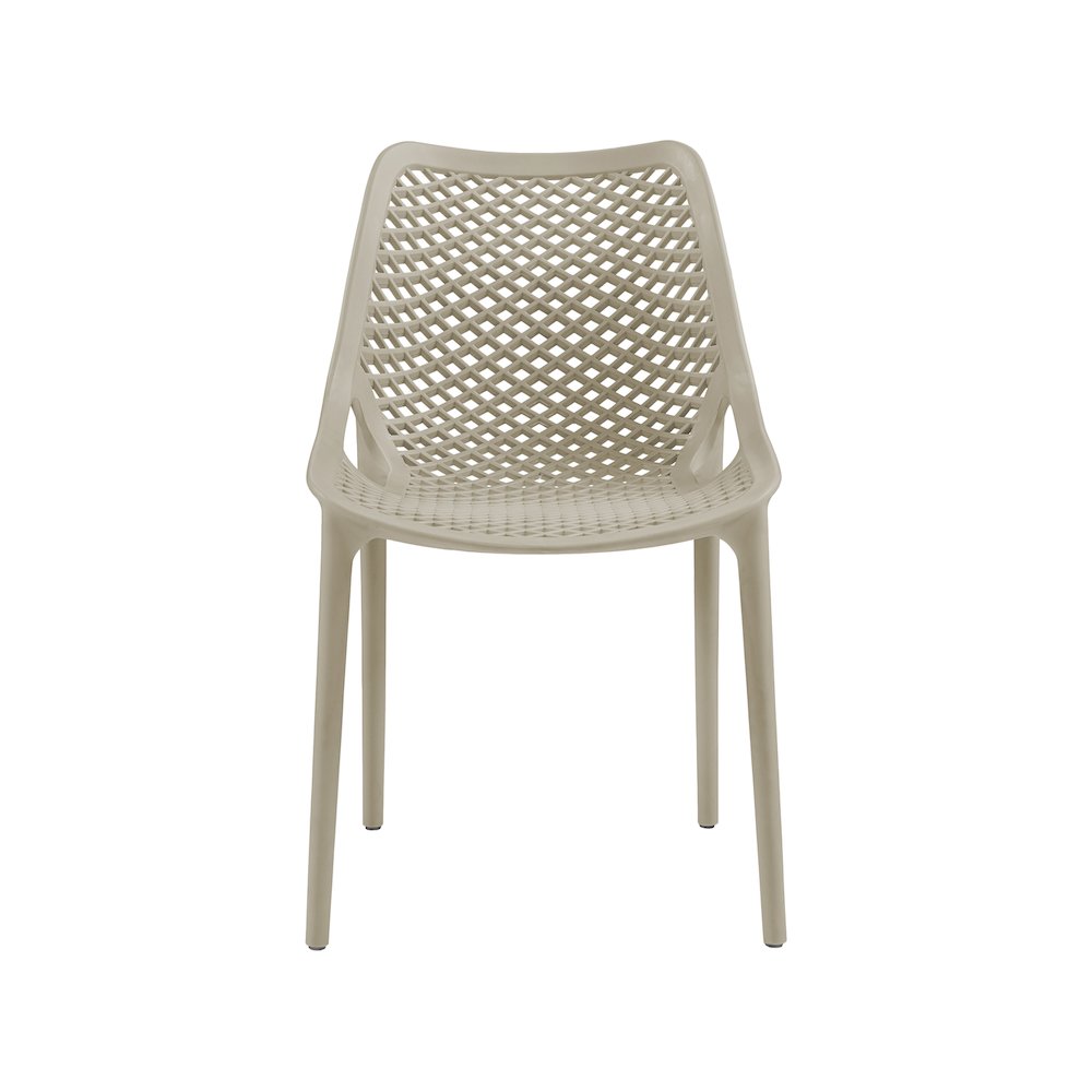 Mykonos Taupe Outdoor Patio Dining Chair, Set of 4. Picture 4