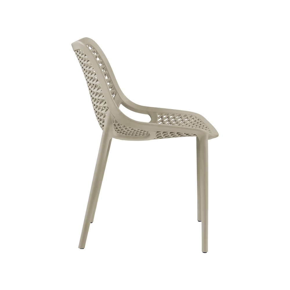 Mykonos Taupe Outdoor Patio Dining Chair, Set of 4. Picture 5