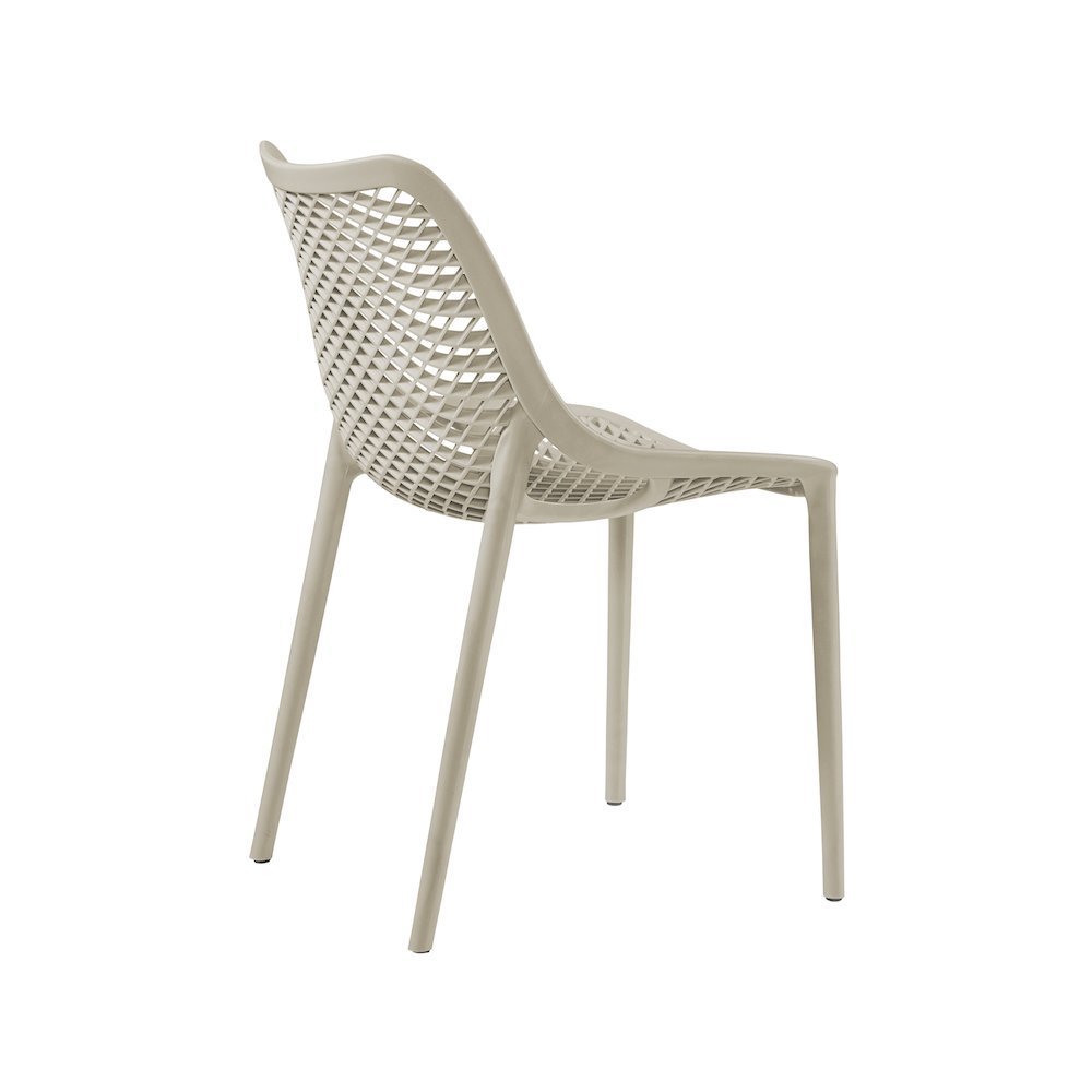 Mykonos Taupe Outdoor Patio Dining Chair, Set of 4. Picture 7