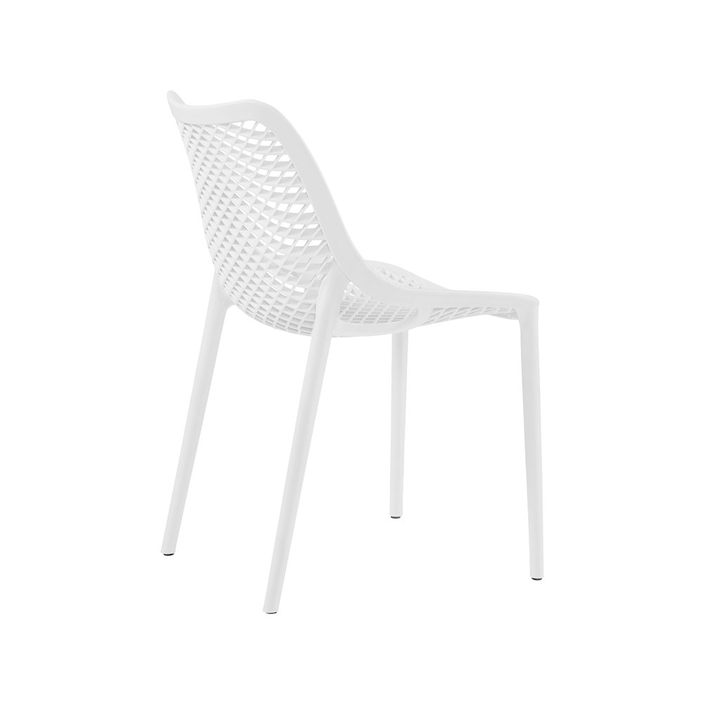 Mykonos White Outdoor Patio Dining Chair, Set of 4. Picture 6