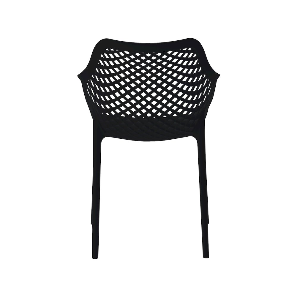 Mykonos Black Outdoor Patio Dining Chair, Set of 4. Picture 3