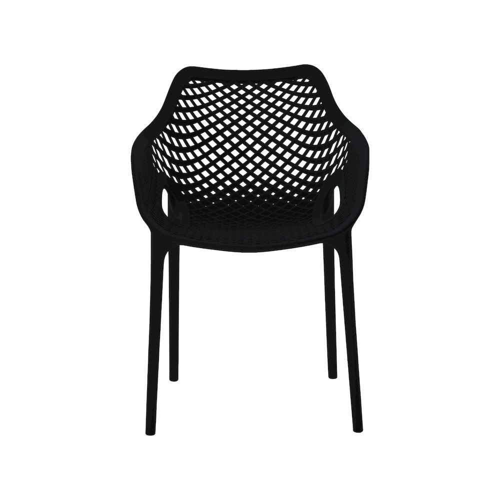 Mykonos Black Outdoor Patio Dining Chair, Set of 4. Picture 4