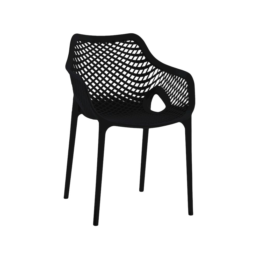 Mykonos Black Outdoor Patio Dining Chair, Set of 4. Picture 6