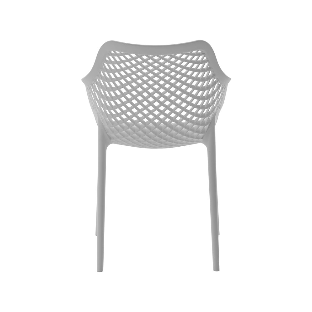 Mykonos Grey Outdoor Patio Dining Chair, Set of 4. Picture 3