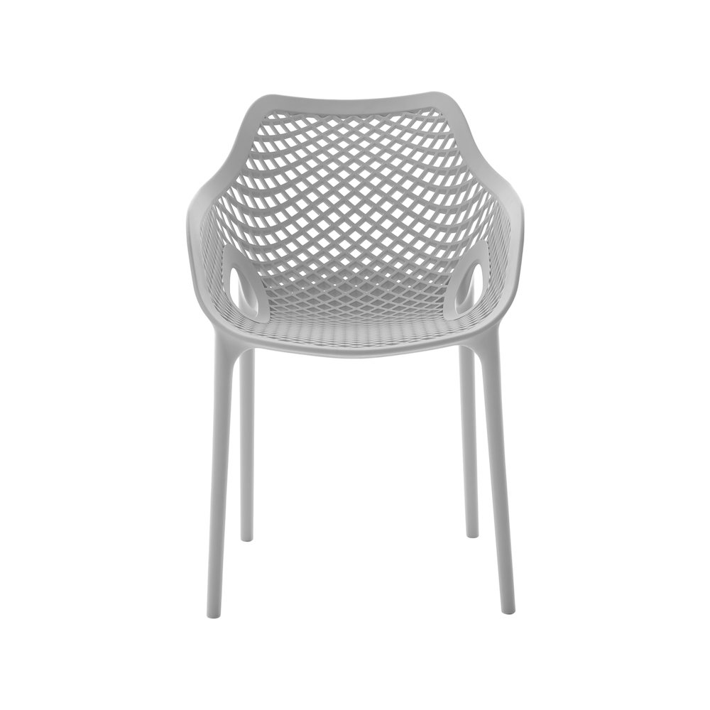 Mykonos Grey Outdoor Patio Dining Chair, Set of 4. Picture 4