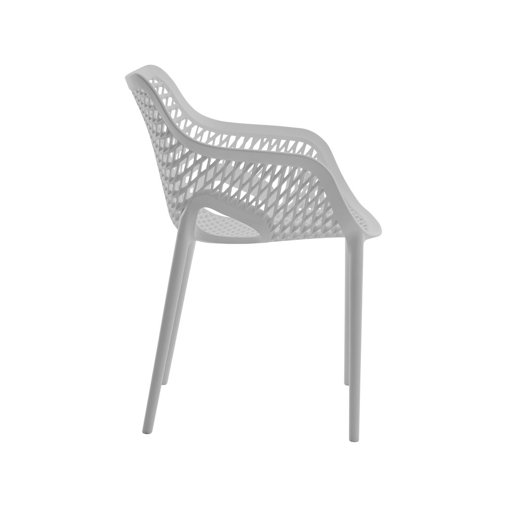 Mykonos Grey Outdoor Patio Dining Chair, Set of 4. Picture 5