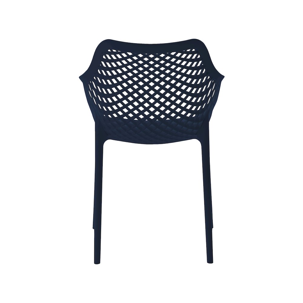 Mykonos Navy Outdoor Patio Dining Chair, Set of 4. Picture 3