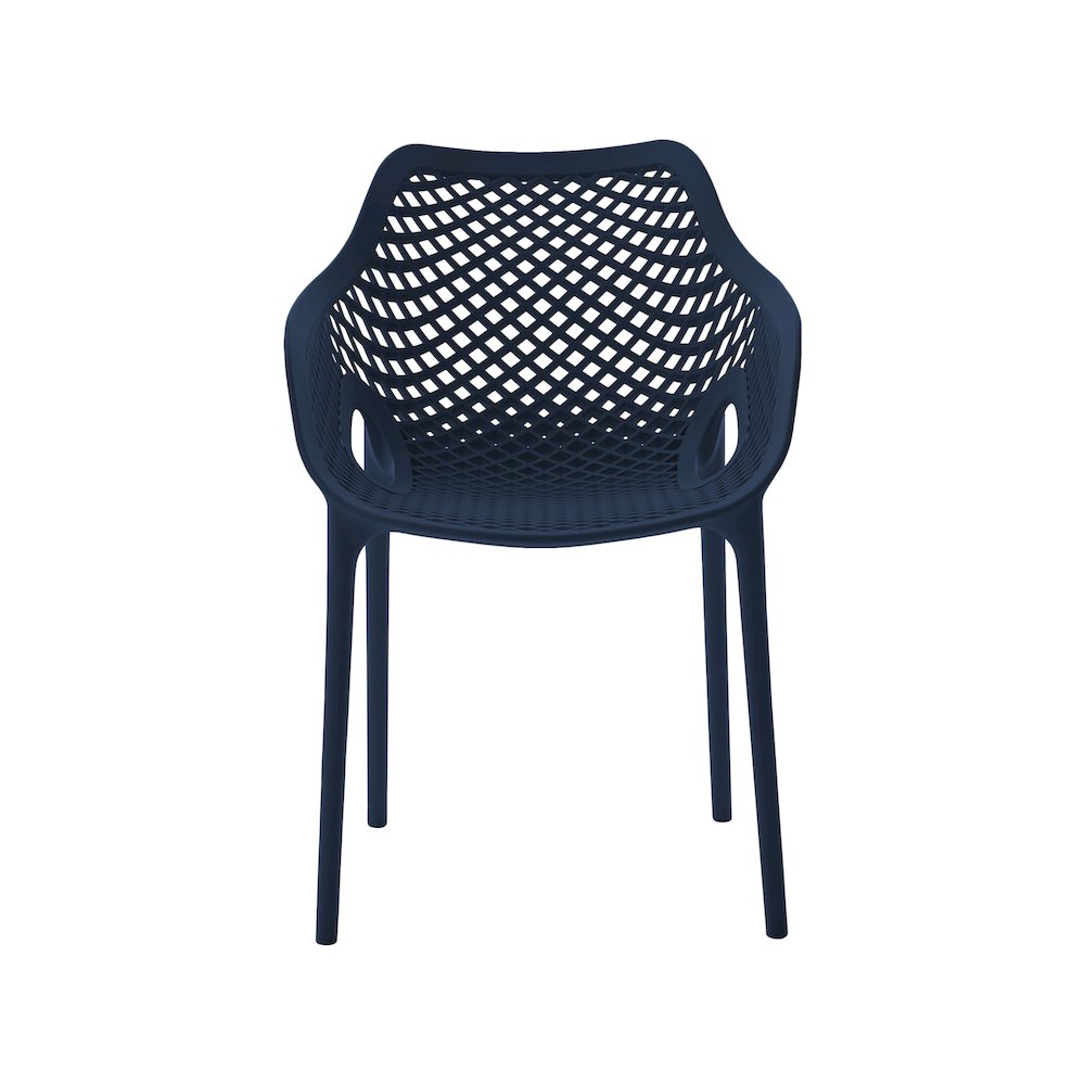 Mykonos Navy Outdoor Patio Dining Chair, Set of 4. Picture 4