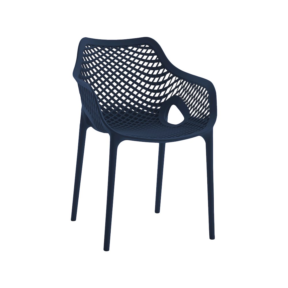 Mykonos Navy Outdoor Patio Dining Chair, Set of 4. Picture 6