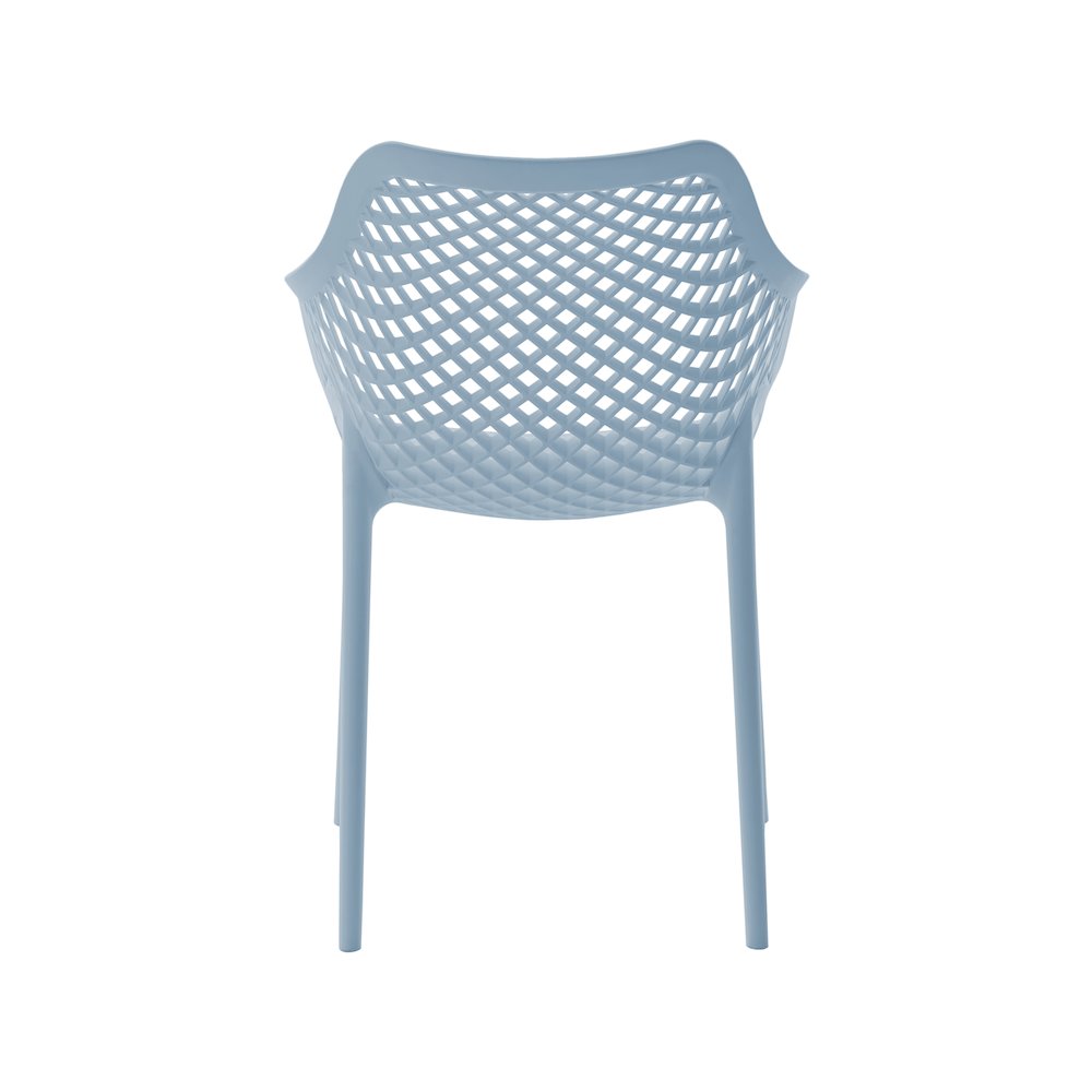 Mykonos Sky Blue Outdoor Patio Dining Chair, Set of 4. Picture 3