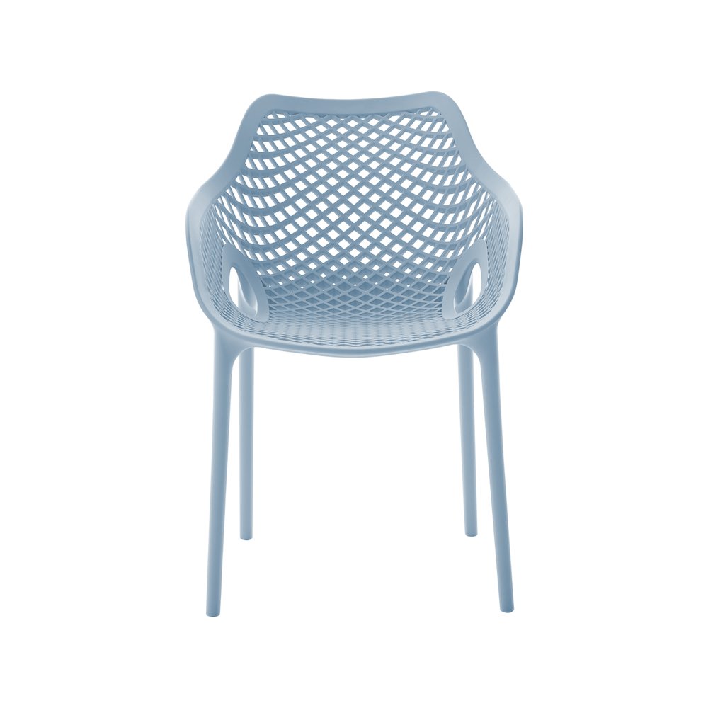 Mykonos Sky Blue Outdoor Patio Dining Chair, Set of 4. Picture 4