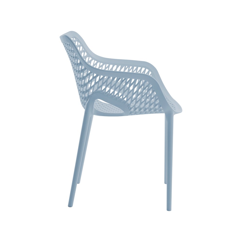 Mykonos Sky Blue Outdoor Patio Dining Chair, Set of 4. Picture 5