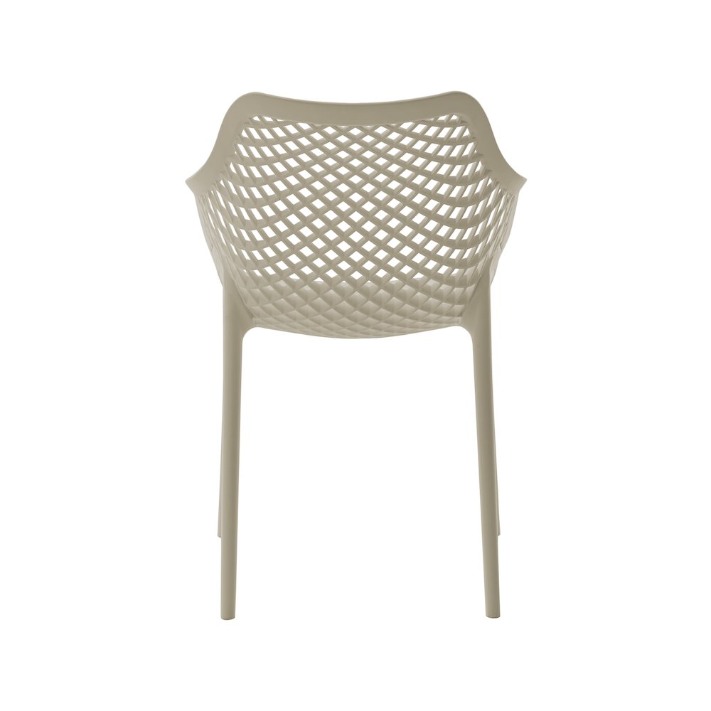Mykonos Taupe Outdoor Patio Dining Chair, Set of 4. Picture 3