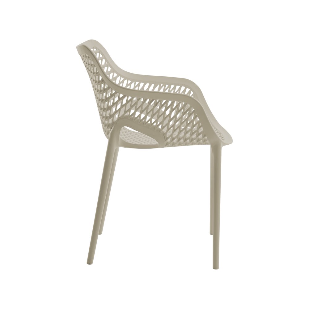 Mykonos Taupe Outdoor Patio Dining Chair, Set of 4. Picture 5
