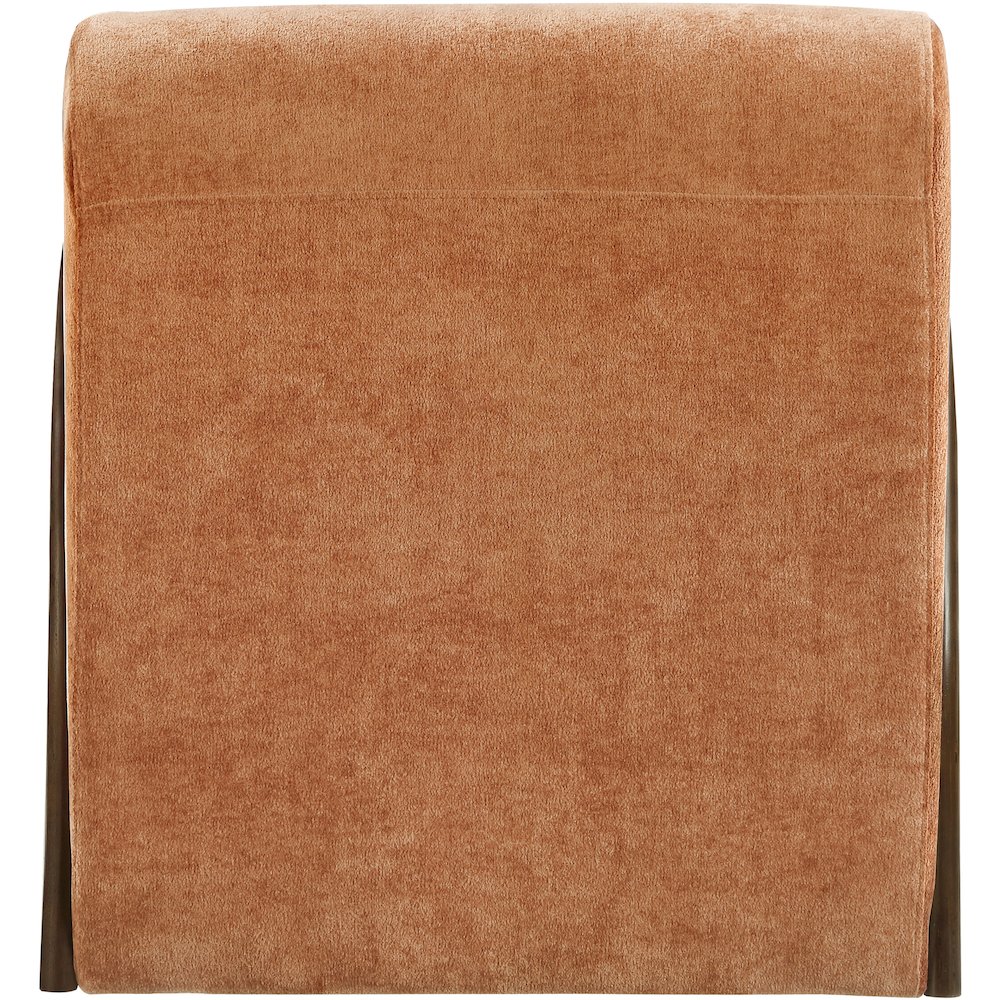 Neria Cognac Chenille Fabric Upholstered Swivel Accent Chair. Picture 5