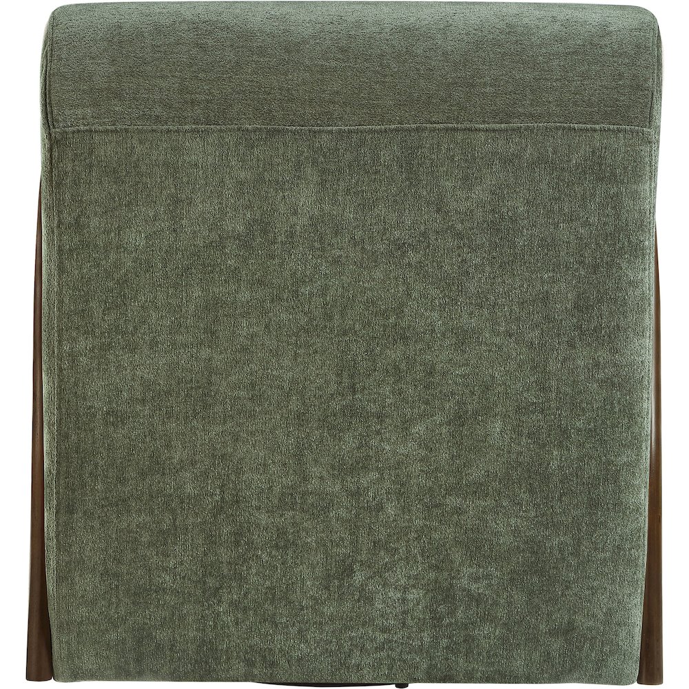 Neria Green Chenille Fabric Upholstered Swivel Accent Chair. Picture 5