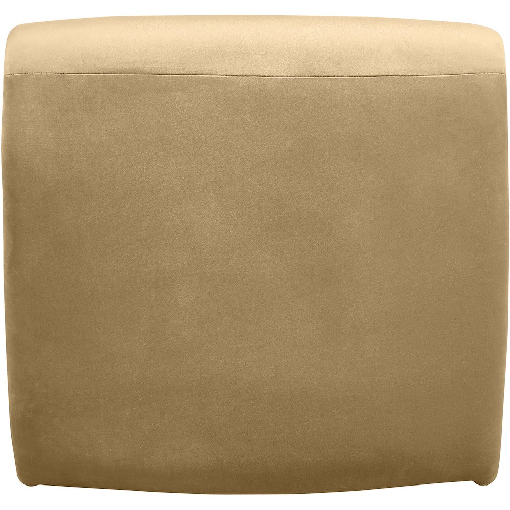 Nouveau Camel Velvet Accent Chair. Picture 5