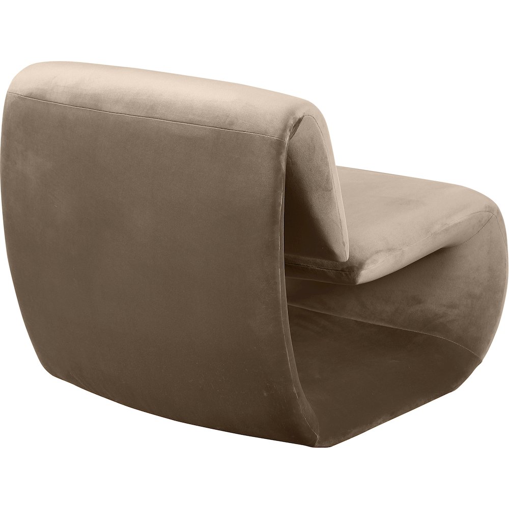 Nouveau Taupe Velvet Accent Chair. Picture 6