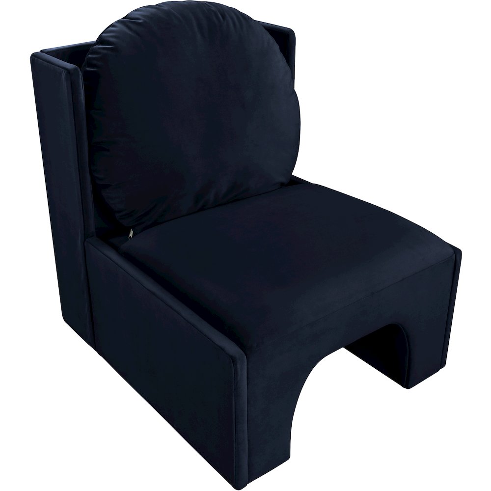 Sigma Navy Velvet Accent Chair. Picture 6