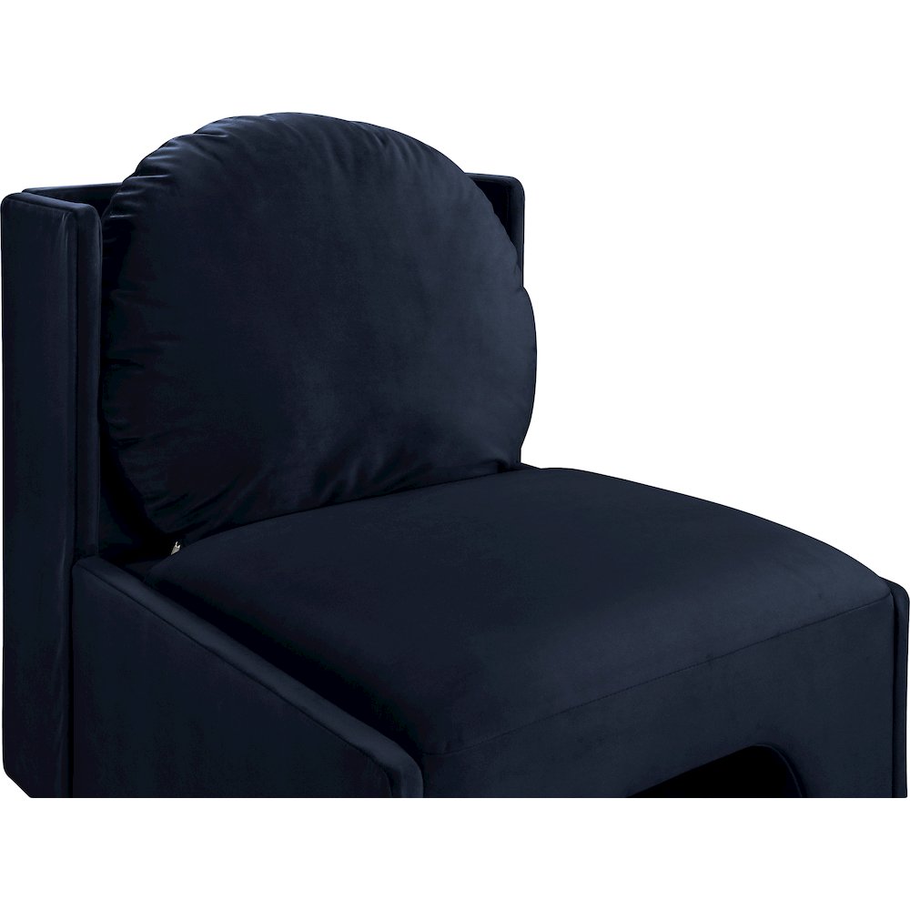 Sigma Navy Velvet Accent Chair. Picture 7