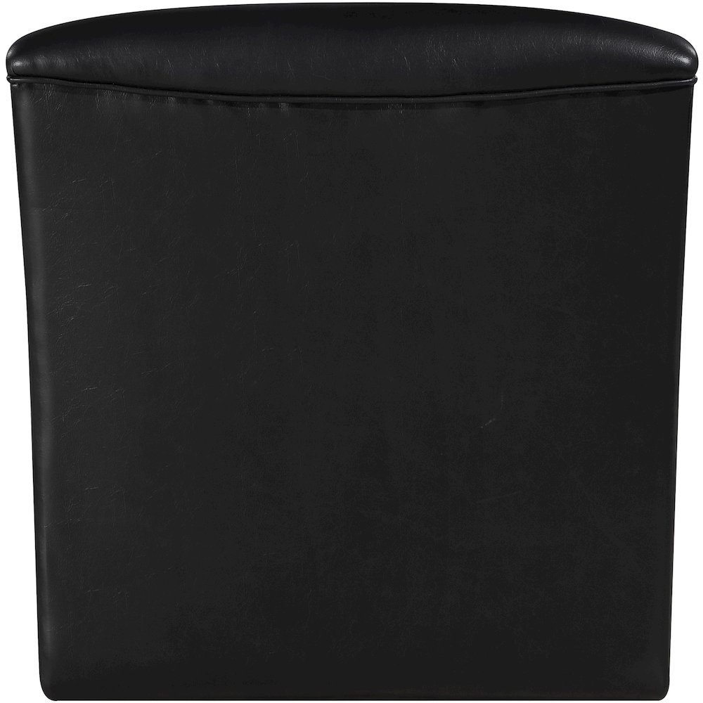 Vega Black Vegan Leather Accent Chair. Picture 5