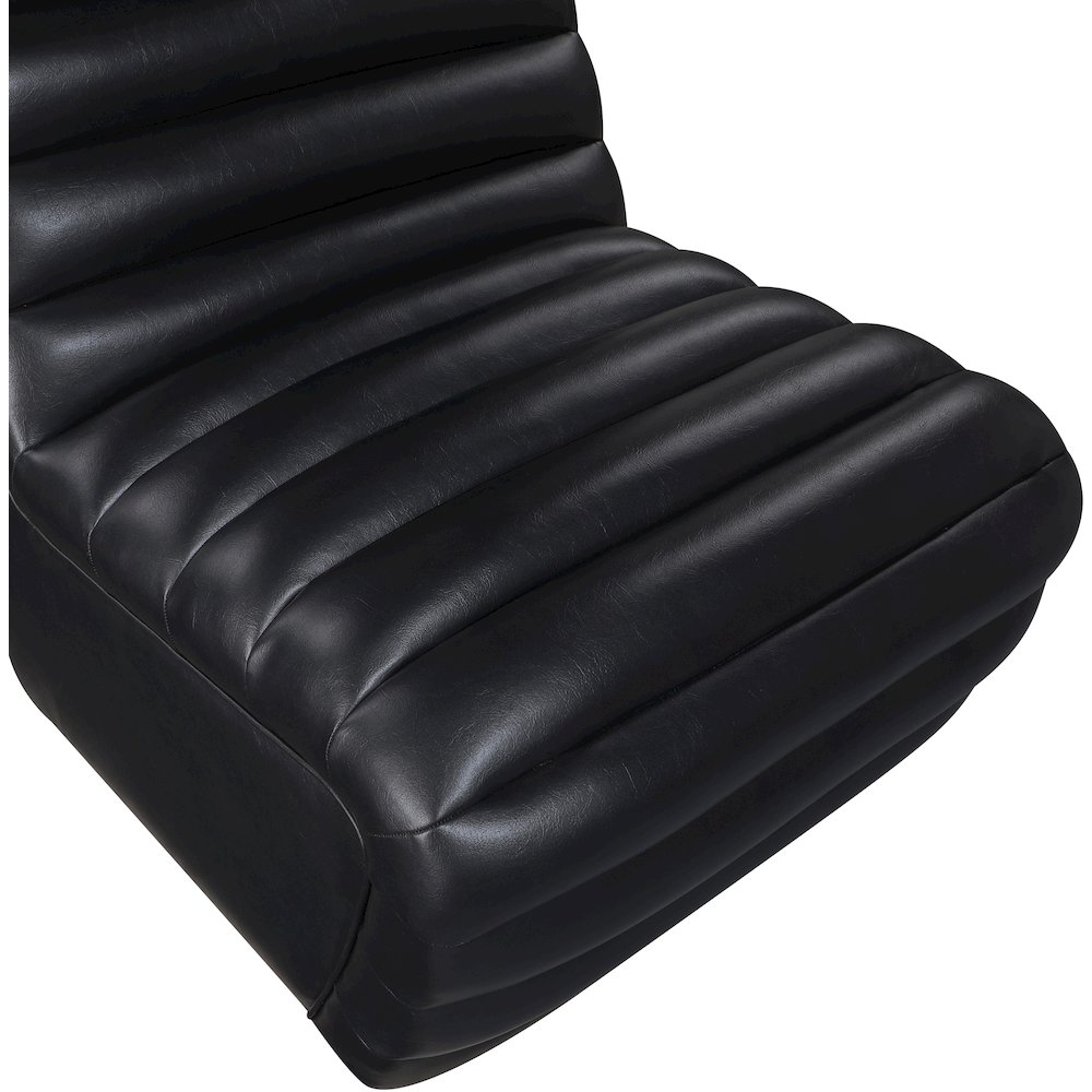 Vega Black Vegan Leather Accent Chair. Picture 6