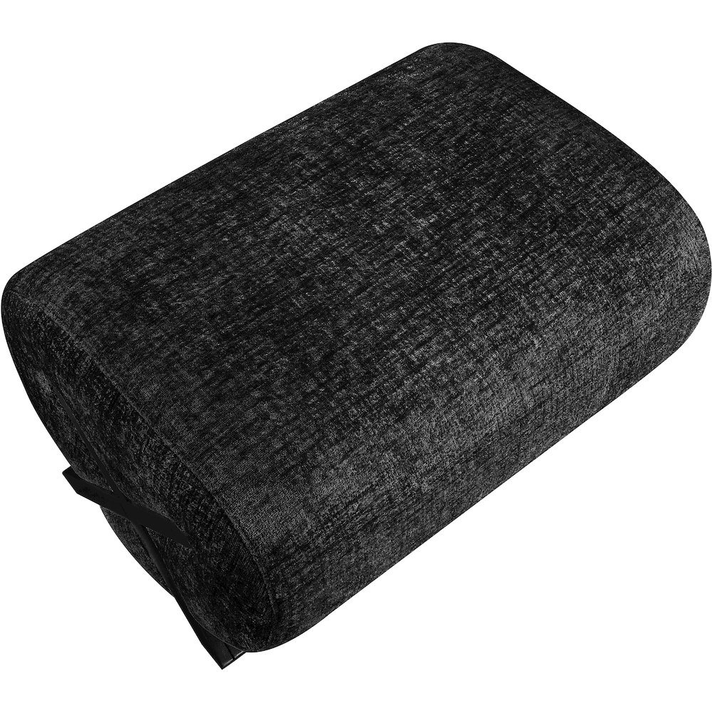 Akira Black Fabric Upholstered Ottoman. Picture 7