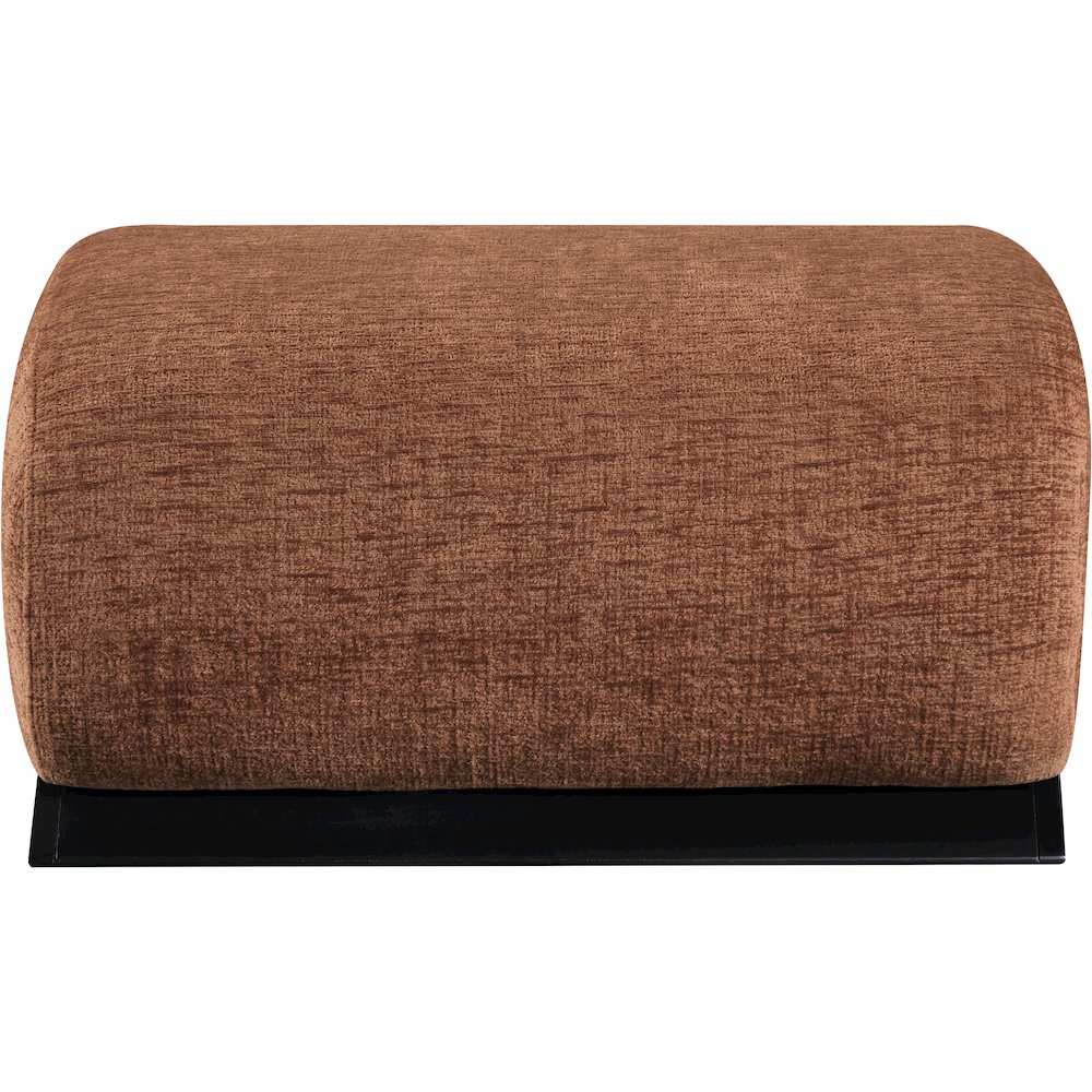 Akira Cognac Fabric Upholstered Ottoman. Picture 2