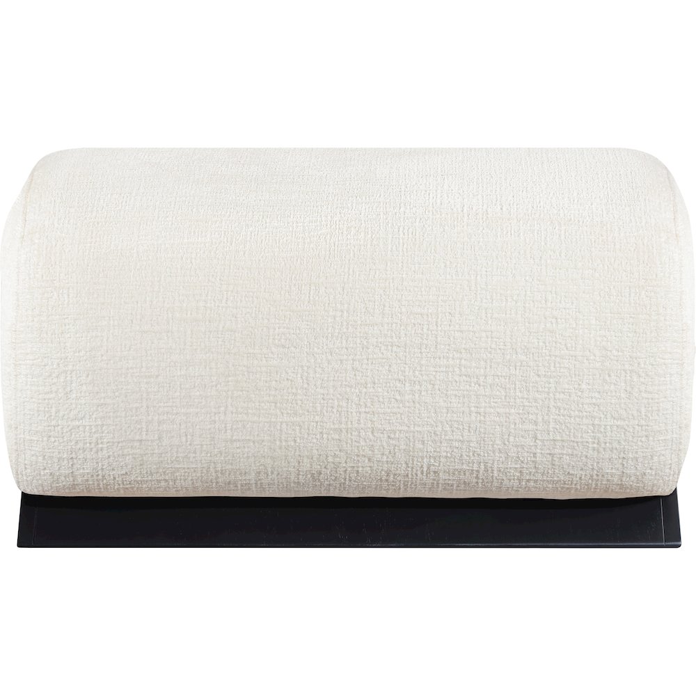 Akira Cream Fabric Upholstered Ottoman. Picture 2