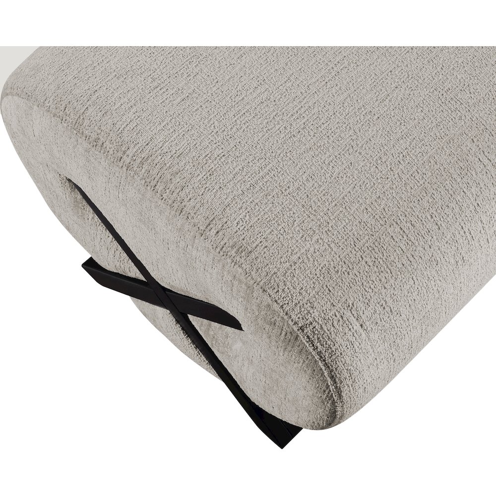 Akira Grey Fabric Upholstered Ottoman. Picture 4