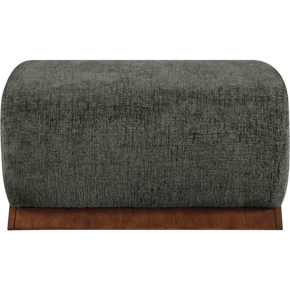 Akira Green Fabric Upholstered Ottoman. Picture 2