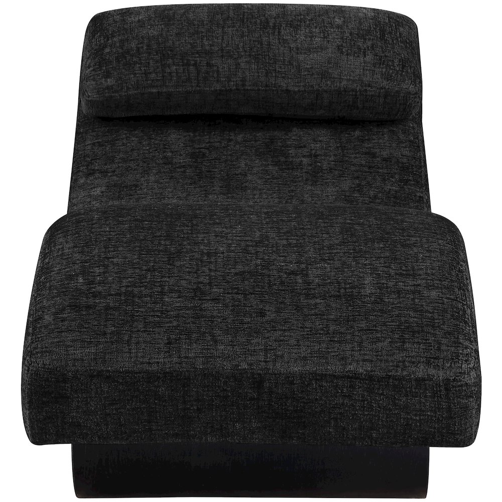 Marcella Black Fabric Upholstered Chaise Lounge. Picture 2
