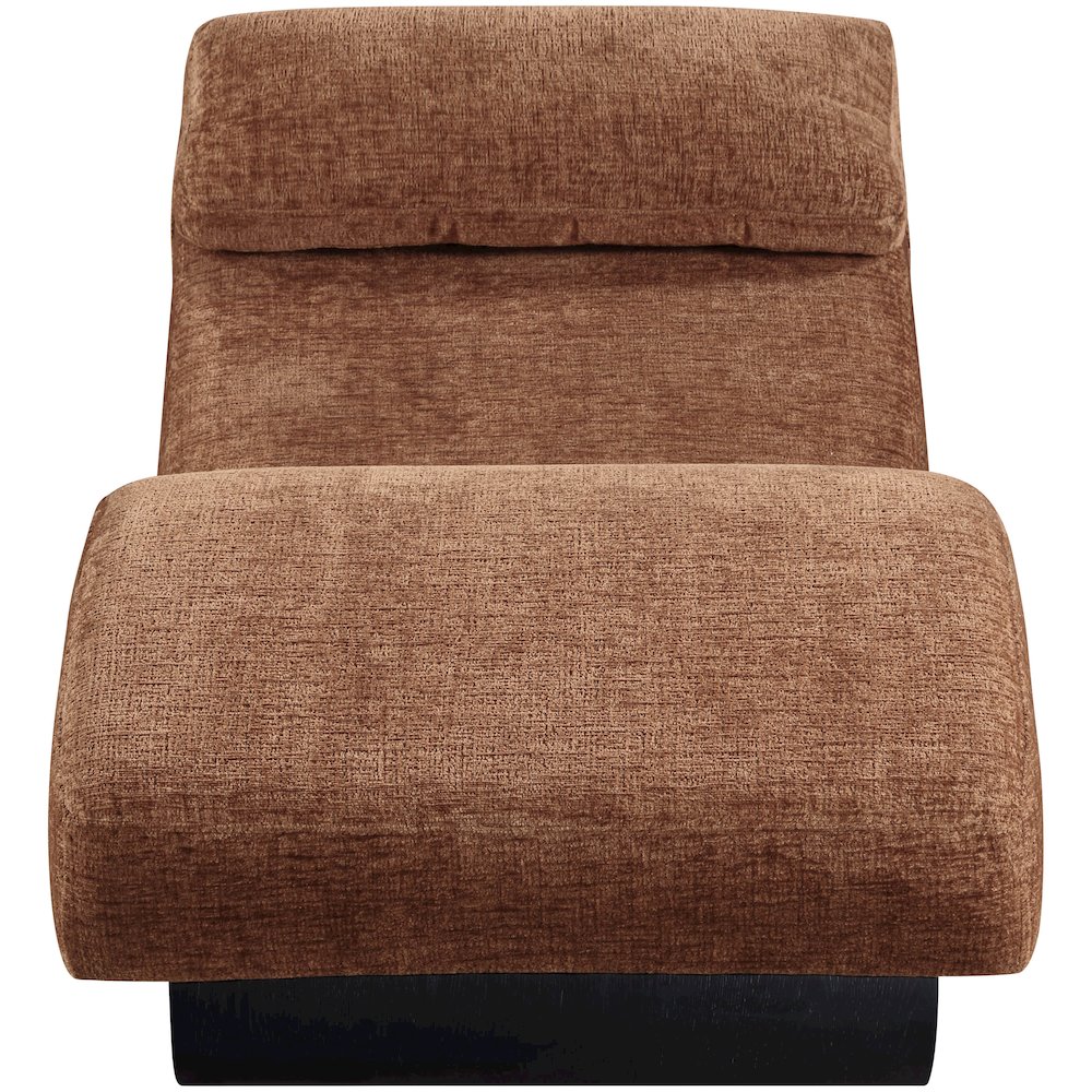 Marcella Cognac Fabric Upholstered Chaise Lounge. Picture 2