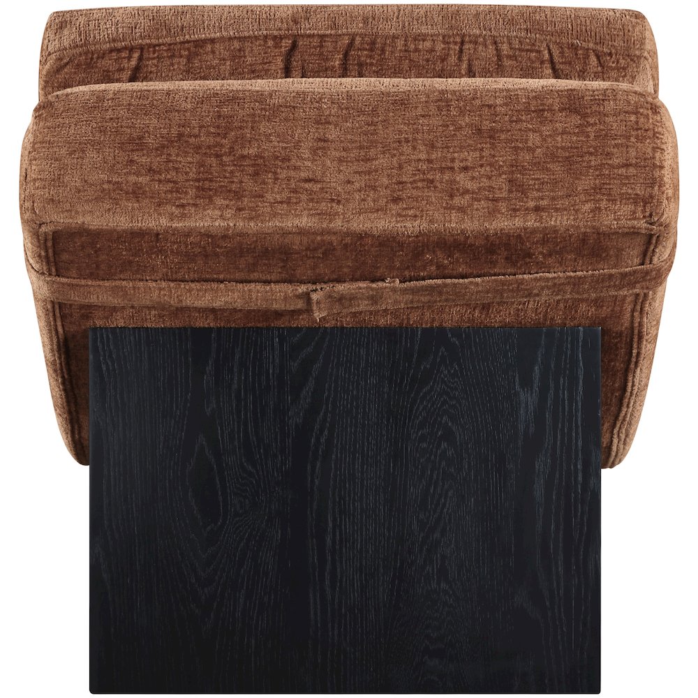 Marcella Cognac Fabric Upholstered Chaise Lounge. Picture 3