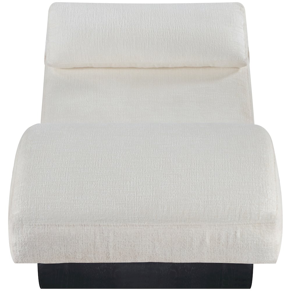 Marcella Cream Fabric Upholstered Chaise Lounge. Picture 2