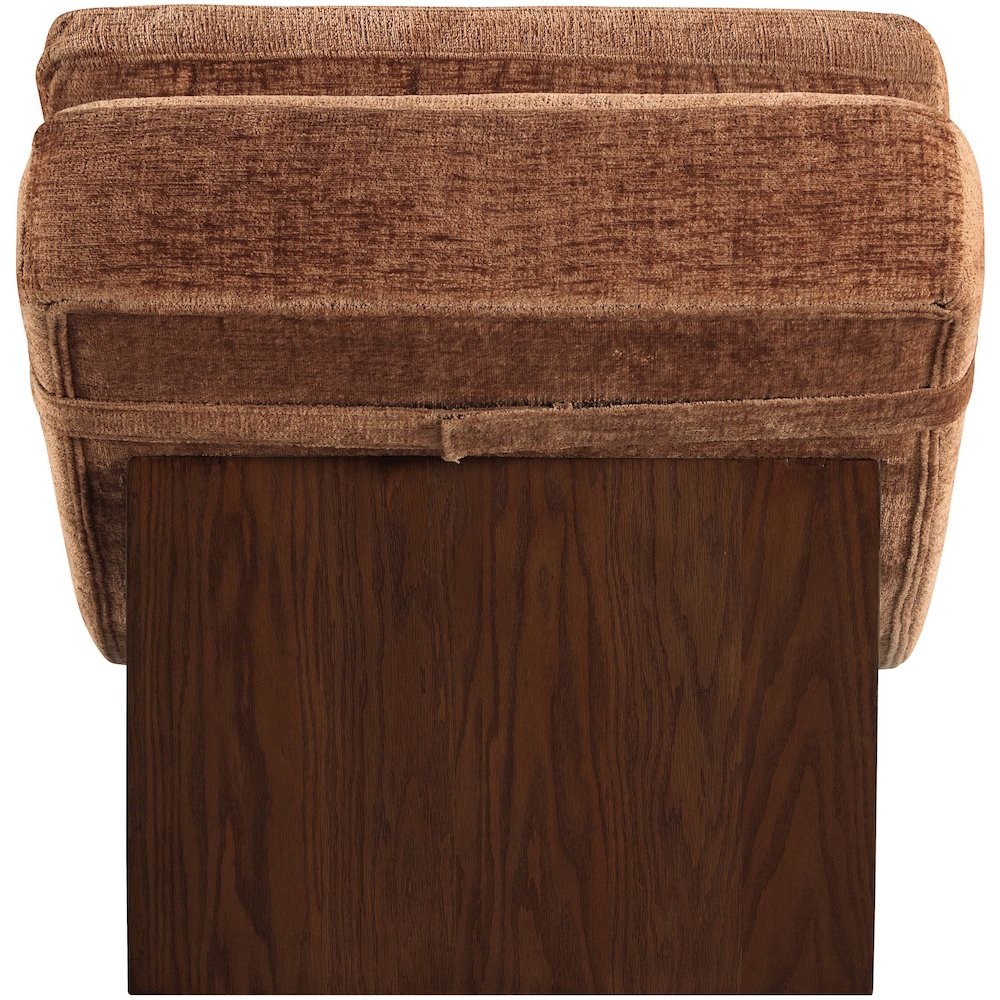 Marcella Cognac Fabric Upholstered Chaise Lounge. Picture 3