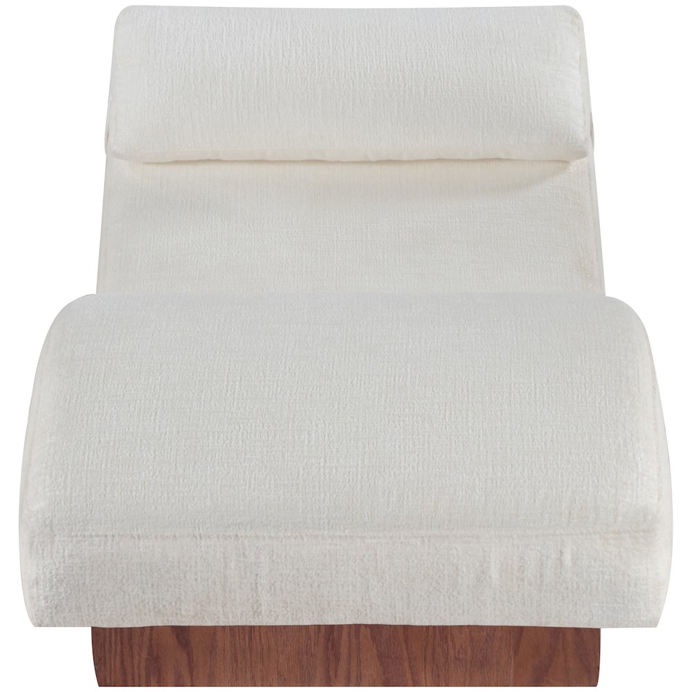 Marcella Cream Fabric Upholstered Chaise Lounge. Picture 2